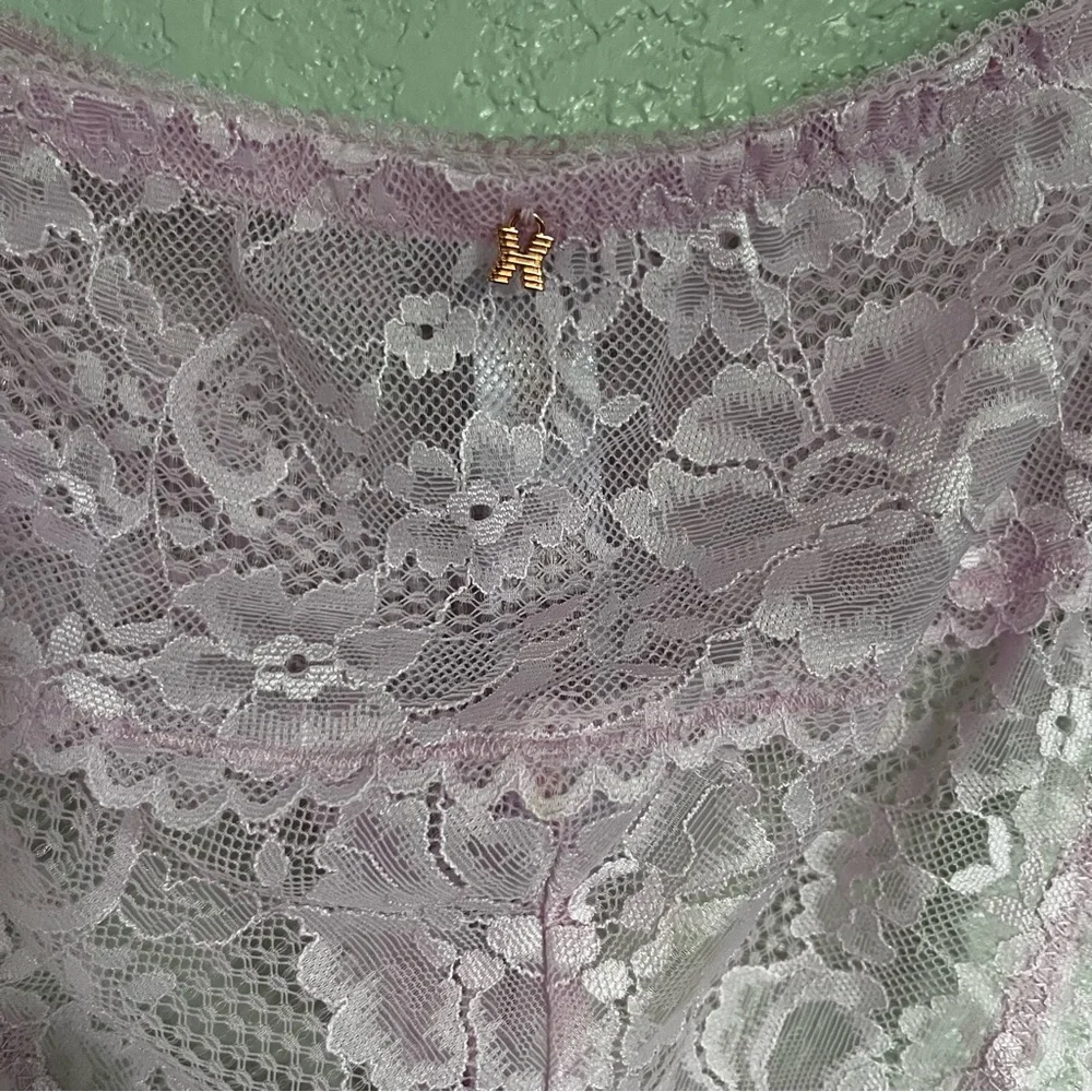 Savage X Fenty High Waist Lace Thong Pink Size 1X